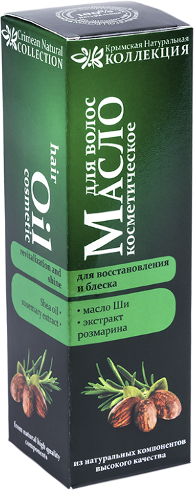 Масло для волос "Восстановление и блеск" c маслом Ши и экстрактом розмарина, КНК