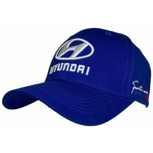 фото Бейсболка бини hyundai бейсболка хендай кепка мужская женская, размер 55-58, синий
