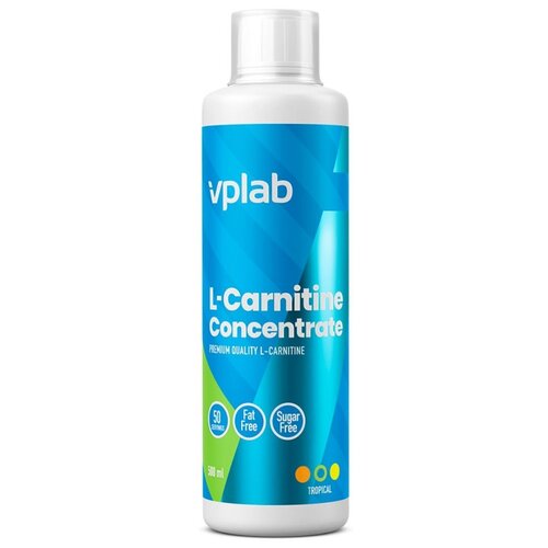 Vplab L-карнитин концентрат, 500 мл., тропические фрукты vplab l carnitine concentrate cherry blueberry