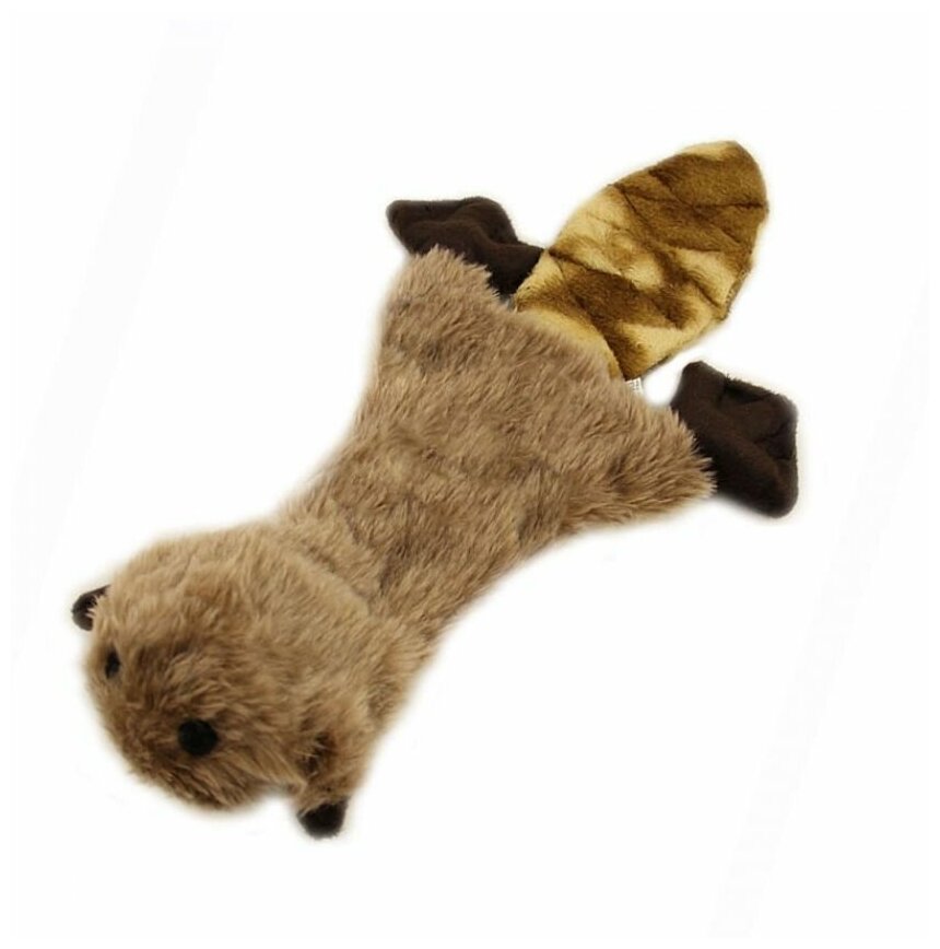 Triol игрушка плюшевая "Бобер" с двумя пищалками для собак (25 см.) - фото №4