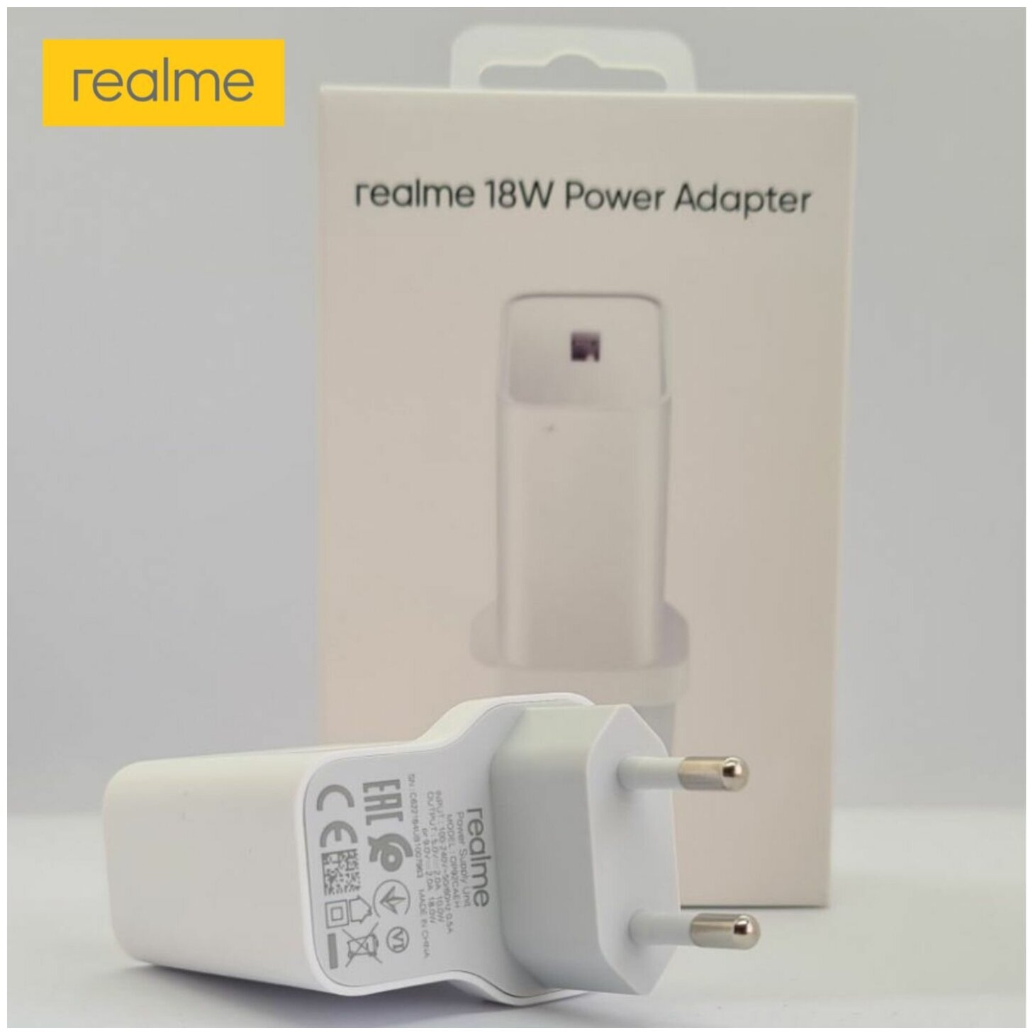 Сетевое зарядное устройство Realme с USB входом 18W/ Dart Power Adapter