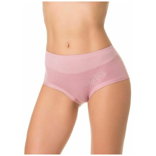 фото Dentelle трусы с высокой линией талии, цвет: грязно-розовый, размер: 4x