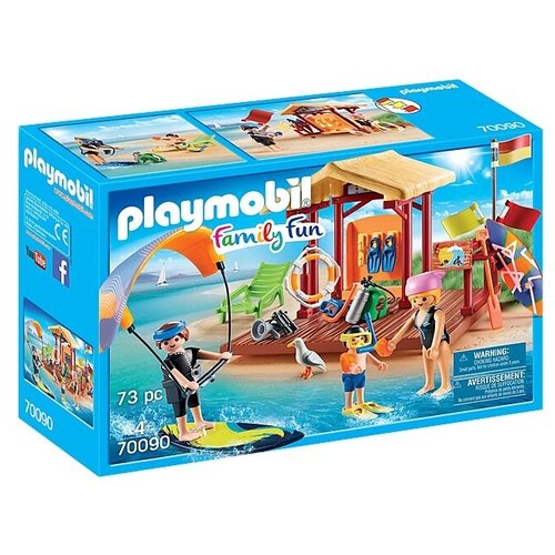 фото Набор с элементами конструктора playmobil family fun 70090 водные виды спорта