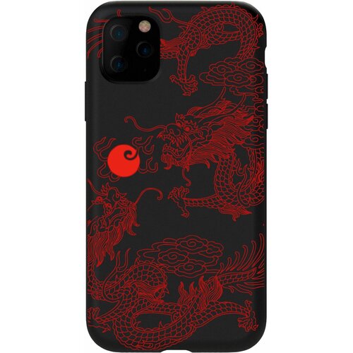 Силиконовый чехол Mcover для Apple iPhone 11 с рисунком Японский дракон янь / аниме силиконовый чехол mcover для apple iphone 7 plus с рисунком японский дракон инь аниме