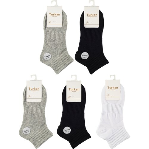 Носки Turkan, 5 пар, размер 36-41, черный, серый, белый носки turkan 5 пар размер 36 41 белый черный серый