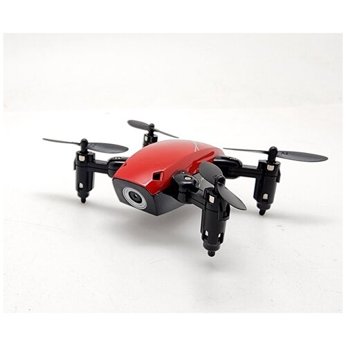 Cкладной карманный мини дрон с камерой S9HW WIFI FPV RED