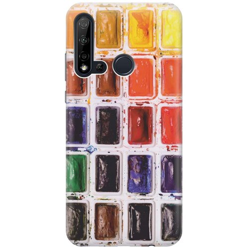 фото Gosso ультратонкий силиконовый чехол-накладка для huawei nova 5i / p20 lite (2019) с принтом "палитра красок"