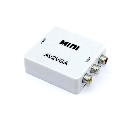 Переходник с AV (тюльпаны) на VGA конвертер вход hdmi выход vga video l r 3 5 stereo audio dayton 10 0001b new