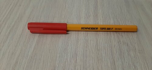 Шариковая ручка TOPS F 505 кр, 0,3мм (корпус желтый) 1 штука