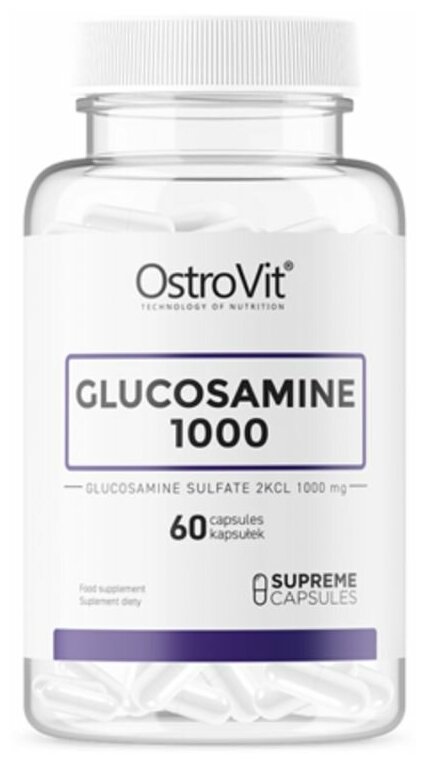 Препарат для связок и суставов Глюкозамин 1000 OstroVit Supreme Capsules Glucosamine 1000 - 60 капсул