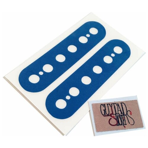 Стикер наклейка виниловая на датчик гитары На хамбакер Duncan, синий
