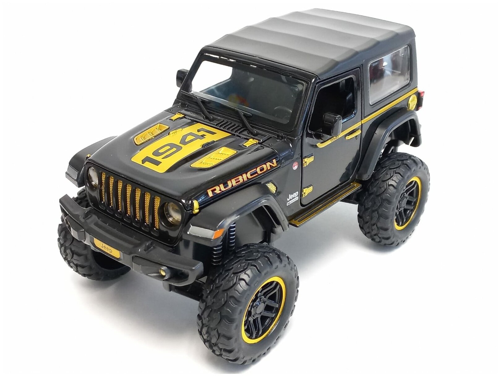 Машинка металлическая JEEP WRANGLER RUBICON 1:20, на больших колесах, свет, звук