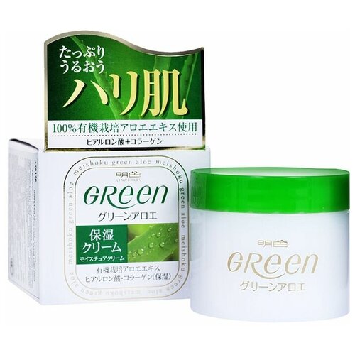 Meishoku Крем увлажняющий для сухой кожи лица - Green plus aloe moisture cream, 48г