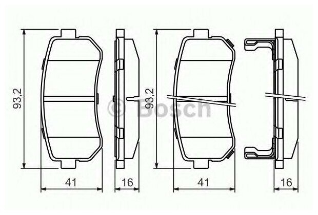 BOSCH колодки тормозные дисковые ЗАД 0986494140