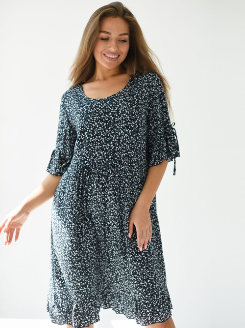 Платье Текстильный Край, размер 52, синий
