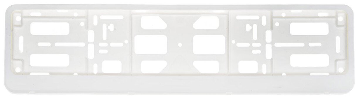 Рамка номерного знака Триада "Classic" 1 шт, с защелкой "книжка", цвет: белый
