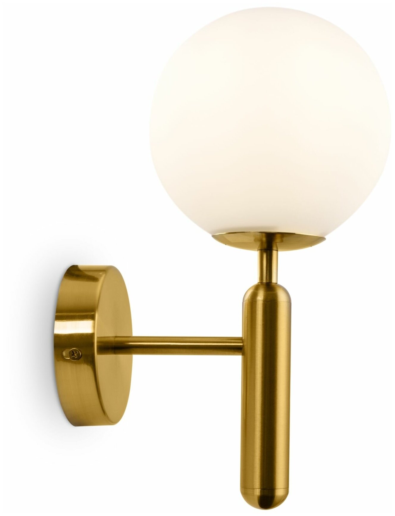 Настенный светильник "Freya" Zelda FR5124WL-01BS, E14, 40 Вт, кол-во ламп: 1 шт., цвет арматуры: латунный, цвет плафона: белый