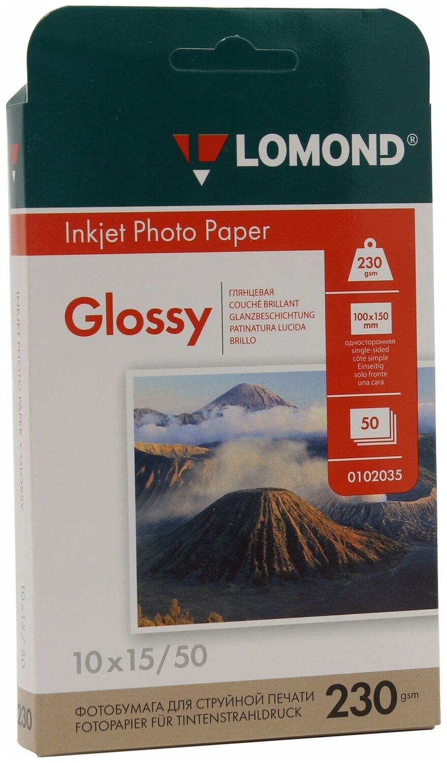 Бумага Lomond A6 Photo Paper 0102035 230 г/м², 50 л, 100 мм, белый