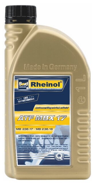 Трансмиссионное масло Swd Rheinol ATF ATF MBХ 17 синтетическое 1 л