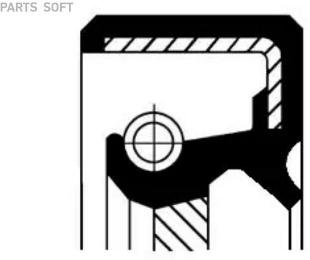 CORTECO Сальник колен. вала перед. 60x76x7