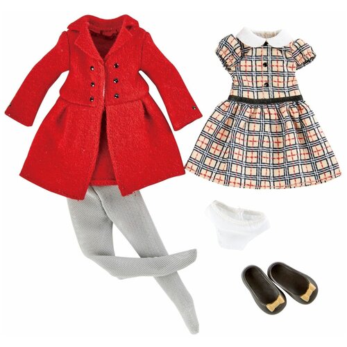 Одежда и обувь для куклы Хлоя в красном пальто Крузелингс (Kruselings)