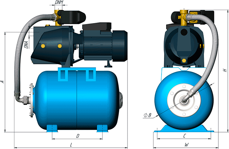 Unipump Auto JSW 55-50 Станция автоматическая водоснабжения (Насосная станция) - фотография № 6