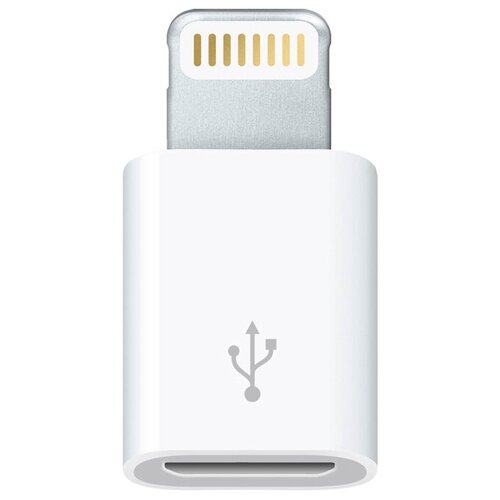 Переходник/адаптер Apple microUSB - Lightning, белый переходник lightning usb для apple золотистый цвет