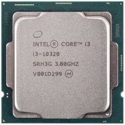 Процессор Intel Core i3-10320 LGA1200, 4 x 3800 МГц, OEM