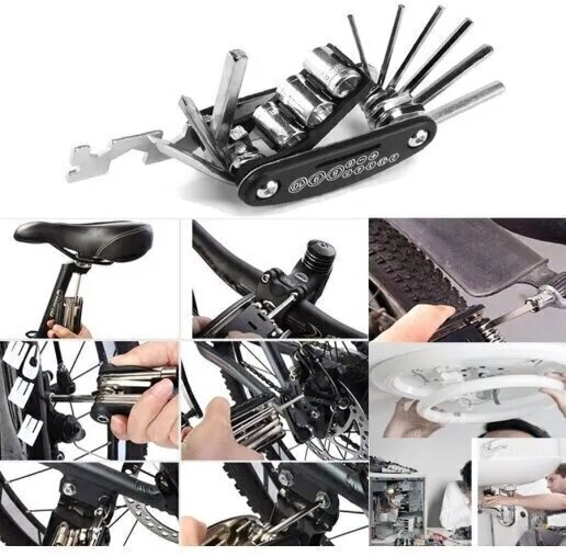 Мультитул для велосипеда 16 в 1 c набором ключей для ремонта и сборки