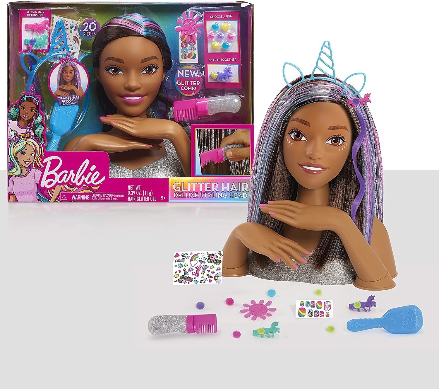 Торс для причесок и макияжа Торс для причесок Барби Barbie Deluxe и 20 аксессуаров