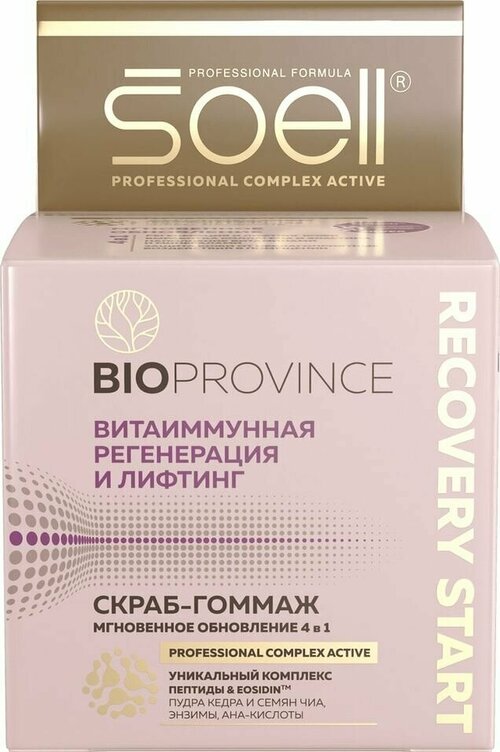 Скраб-гоммаж для лица Soell BioProvince Recovery Start 100мл х2шт