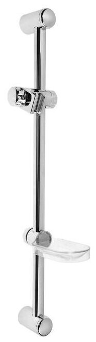 Душевая стойка ZEIN H01, с пластиковой прозрачной мыльницей и крепежом, хром