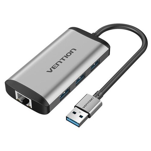 Vention USB 3.0 to USB3.0*3/RJ-45 (Gigabit Ethernet) Docking Station