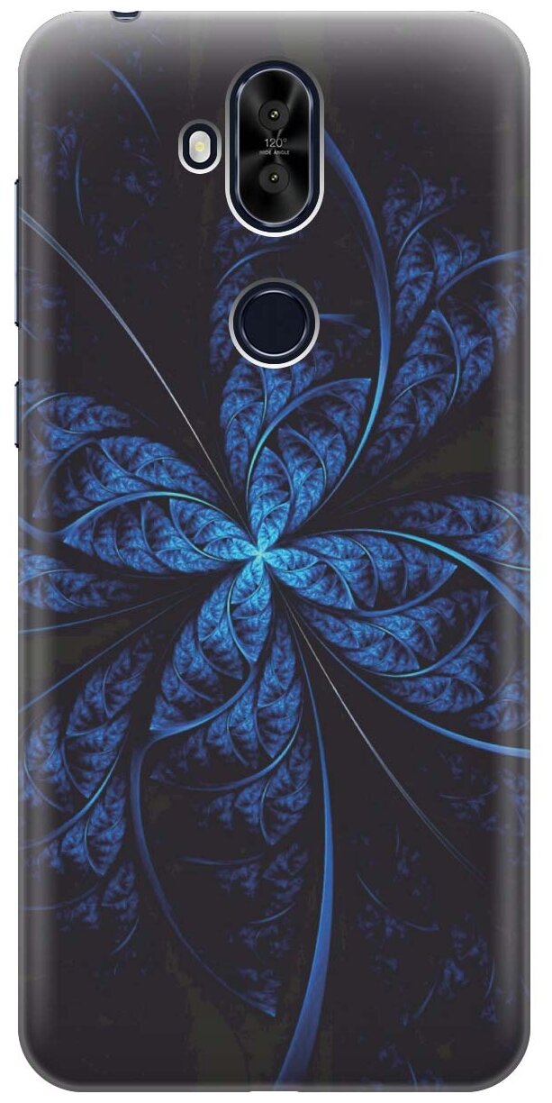 RE: PA Накладка Transparent для Asus Zenfone 5Q / 5 Lite ZC600KL с принтом "Темно-синяя абстракция"