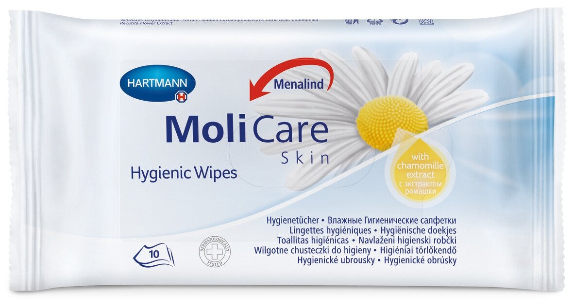 MoliCare Skin Салфетки влажные гигиенические №10 - 10 упаковок