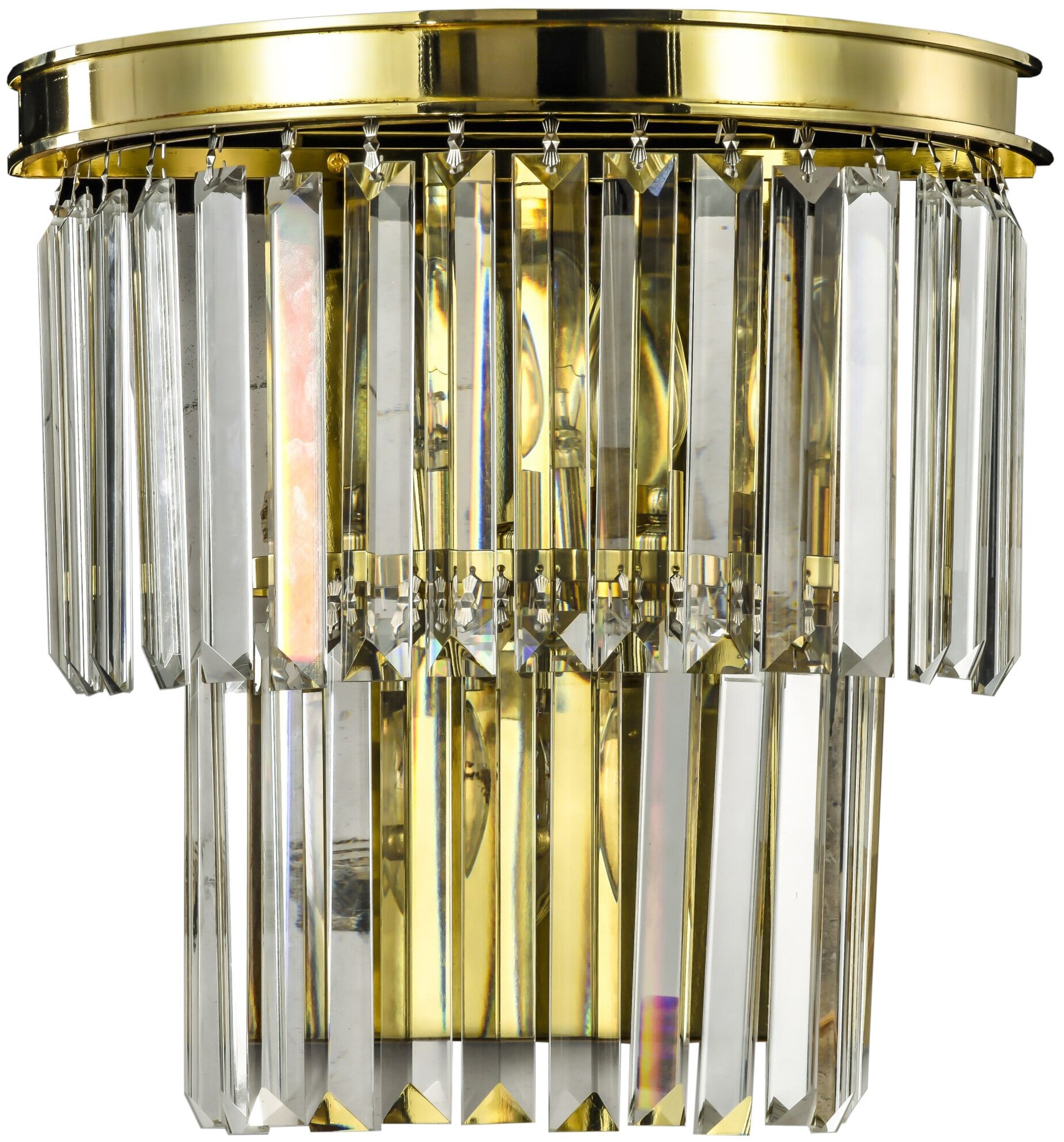 Светильник, бра Mak-interior "Odeon golden wall", золотой со стеклами