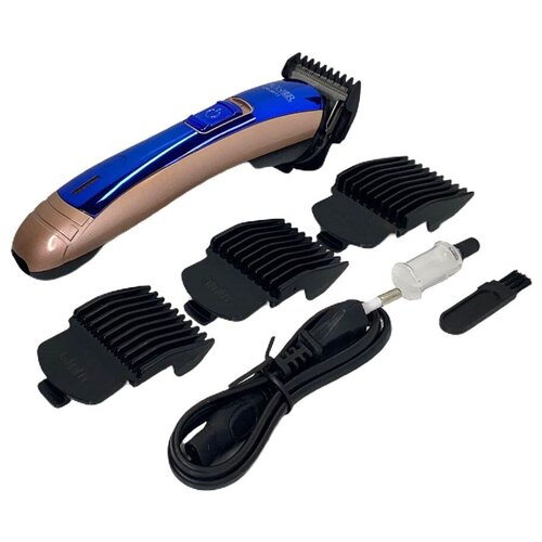 Машинка для стрижки волос Cronier CR-9011 Триммер для стрижки бороды и усов 4 насадки Синий 79000₽