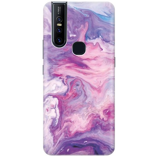 фото Cиликоновый чехол на vivo v15 / виво в15 с принтом "purple marble" gosso