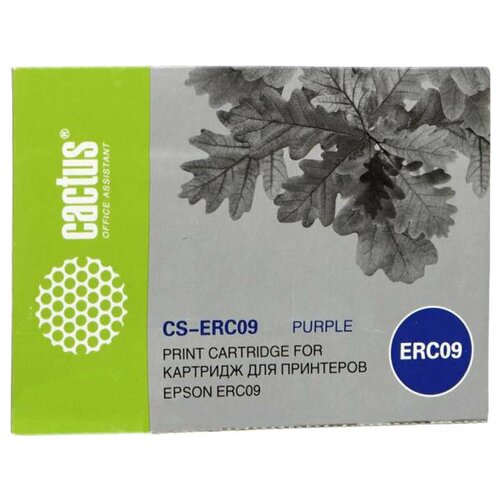 Картридж cactus CS-ERC09, 280 стр, пурпурный картридж матричный cactus cs erc09 для epson erc09 пурпурный 3 шт