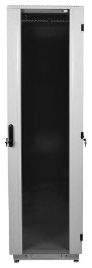 Телекоммуникационный напольный шкаф ЦМО стеклянная дверь серый ШТК-М-47.6.10-1ААА