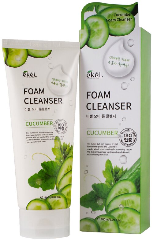 Ekel Foam Cleanser Пенка для умывания с экстрактом огурца, 180 мл