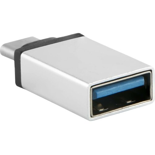 Переходник, Redline, USB Type-C (m) - USB (f), 2A, серебристого цвета