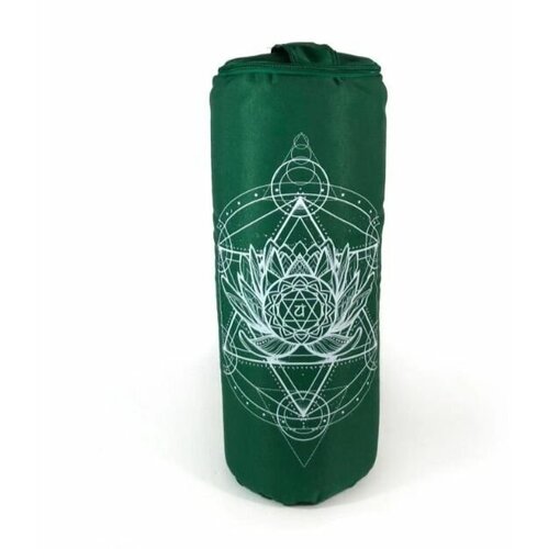 Болстер для йоги из гречихи Чакра Анахата зеленая подушка для медитации чакра анахата зеленая