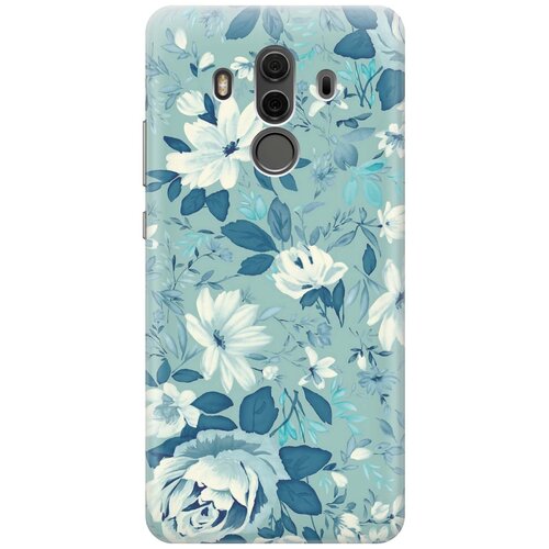 фото Re:pa накладка transparent для huawei mate 10 pro с принтом "цветы на голубом"