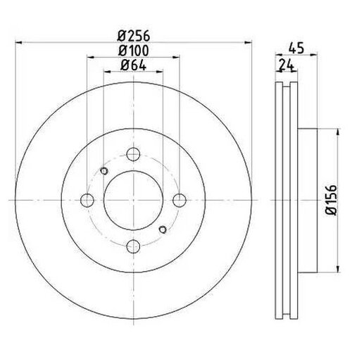 фото Тормозной диск nisshinbo nd3020k для mitsubishi colt iv, lancer iv,v,vi,vii