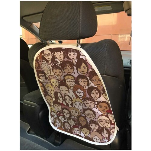 фото Защитная накидка joyarty "женское разнообразие" на спинку автомобильного сидения