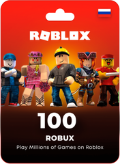 Пополнение счета Roblox на 100 Robux / Код активации Робуксы / Подарочная карта Роблокс / Gift Card (Россия)