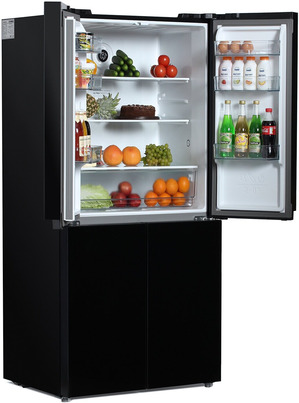 Холодильник Hyundai CM5005F, черное стекло - фотография № 16