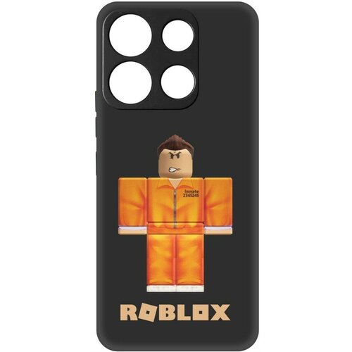 Чехол-накладка Krutoff Soft Case Roblox-Заключенный для ITEL A60 черный чехол накладка krutoff soft case roblox заключенный для itel vision 3 plus черный