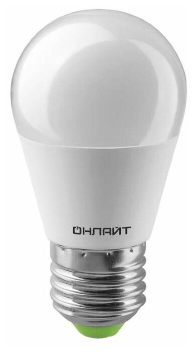 Лампа светодиодная онлайт 61970, E27, G45, 10 Вт, 6500 К
